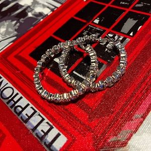 Silver Rhinestone Fashion Earrings!